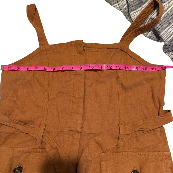 Habitual Brown Button-Front Romper - Picture 8 of 12